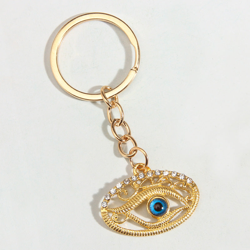 Wholesale Metal Diamond Devil Eye Keychain